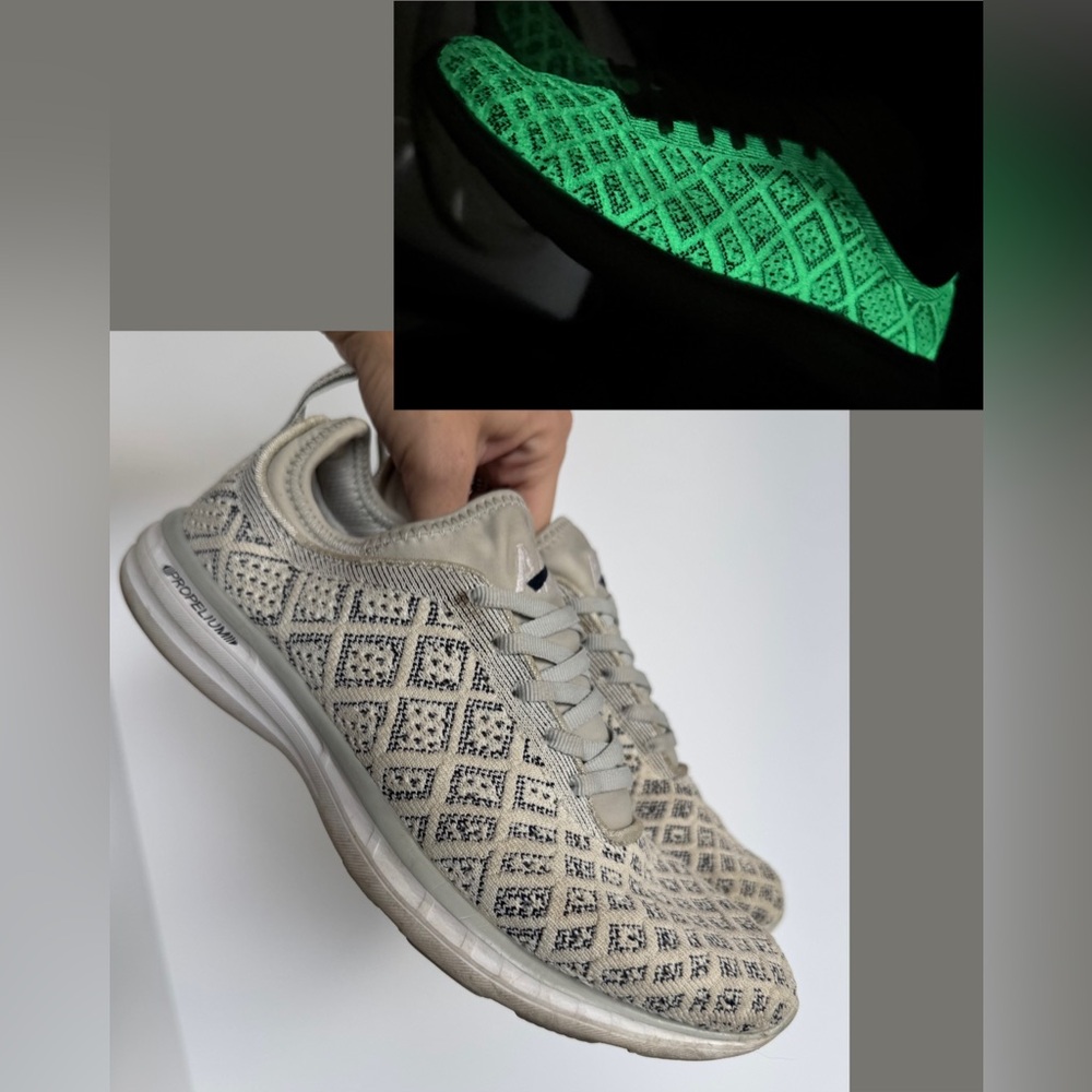 APL Glow In The Dark Techloom Sneakers Tennis Shoes 7.5